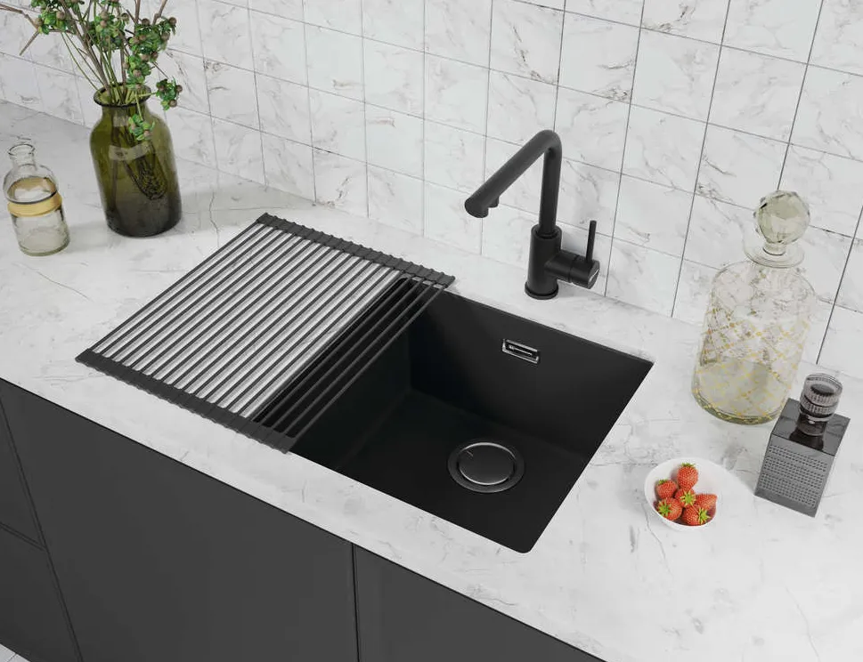 Детальное фото товара: Omoikiri Nakagawa 2 Plus-WH, смеситель, гранит, белый