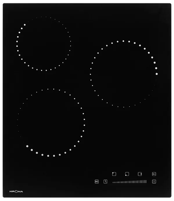 Фото товара: Krona CORTO 45 BL стеклокерамическая поверхность