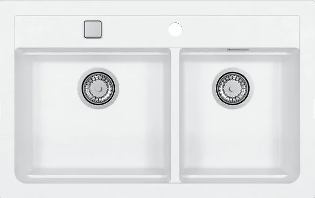 Фото товара: ALVEUS GRANITAL ATROX 50 ARCTIC - G11, мойка, гранит, белый (в комплекте с сифоном 1132822)