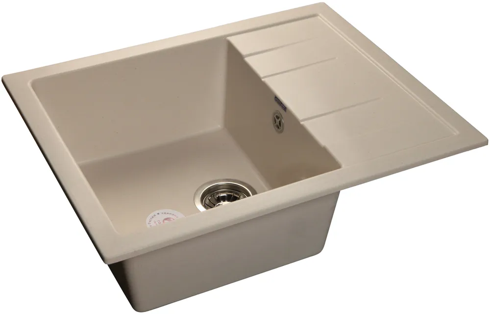 Детальное фото товара: GranFest QUADRO GF-Q-650 L, мойка, мрамор, белый