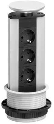 Фото товара: EVOLINE Port Standart, 3 эл. розетки, нержавеющая сталь