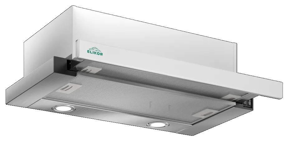 Фото товара: Elikor Интегра GLASS 50Н-400-В2Д  нерж/стекло белое