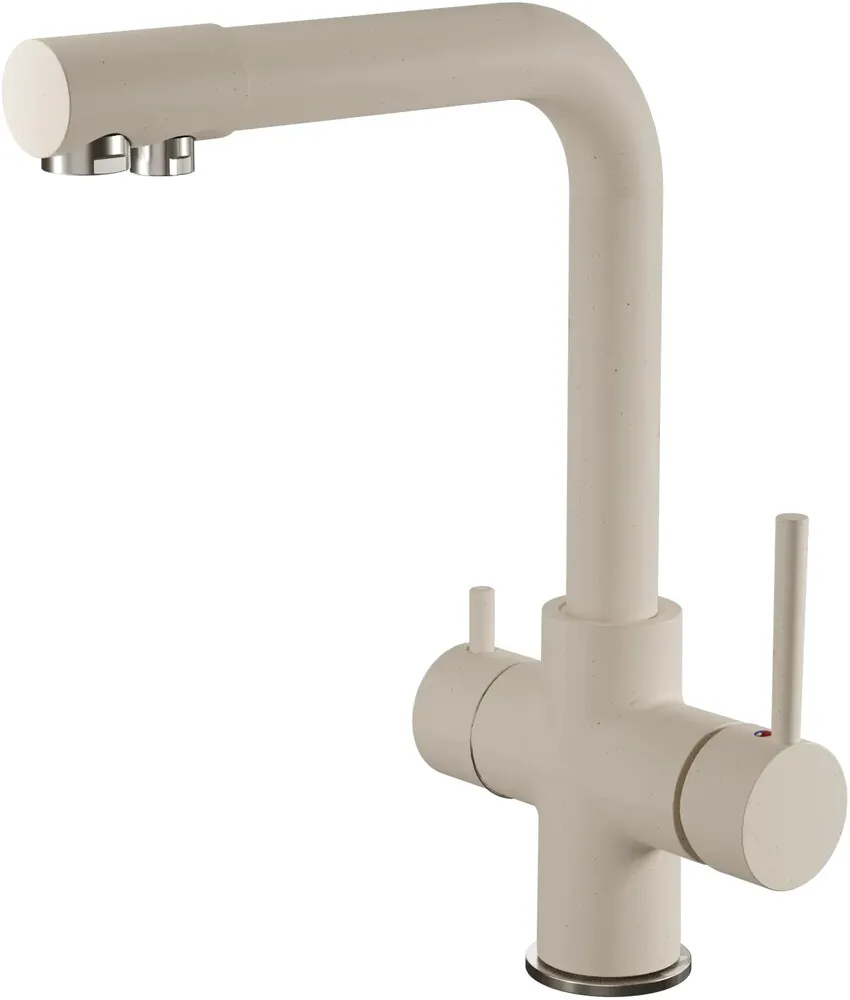 Фото товара: GranFest GF-Z-5423, смеситель, гранит, белый