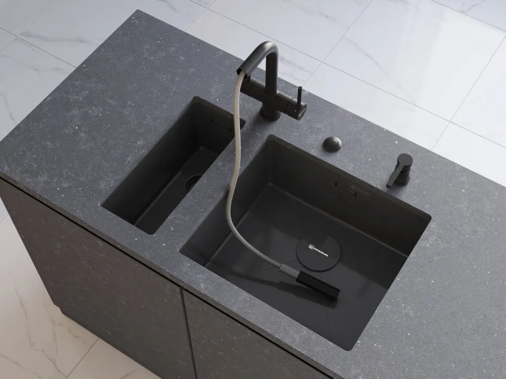 Детальное фото товара: Omoikiri Taki 49-U/IF-GM, мойка, нержавеющая сталь/вороненая сталь 