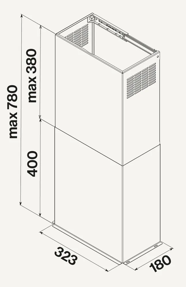 Детальное фото товара: Falmec короб декоративный для COVER, черный