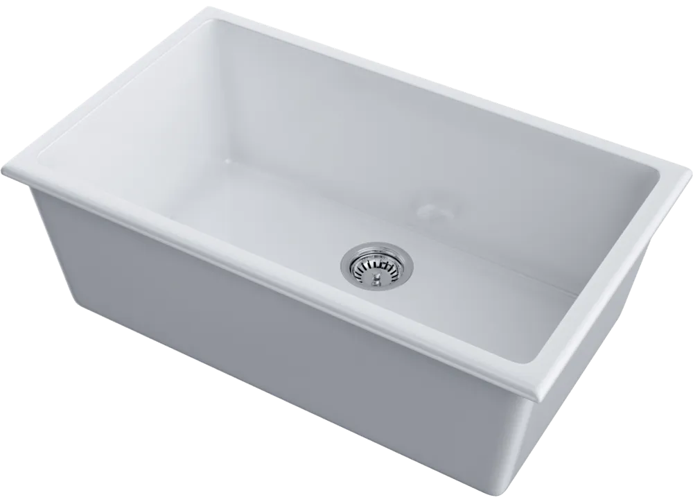 Детальное фото товара: Omoikiri Okinoshima 76-U/I-WH Glossy, мойка, керамика, белый глянцевый