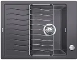 Фото товара: Blanco Elon 45S, мойка, гранит, темная скала с клапаном-автоматом