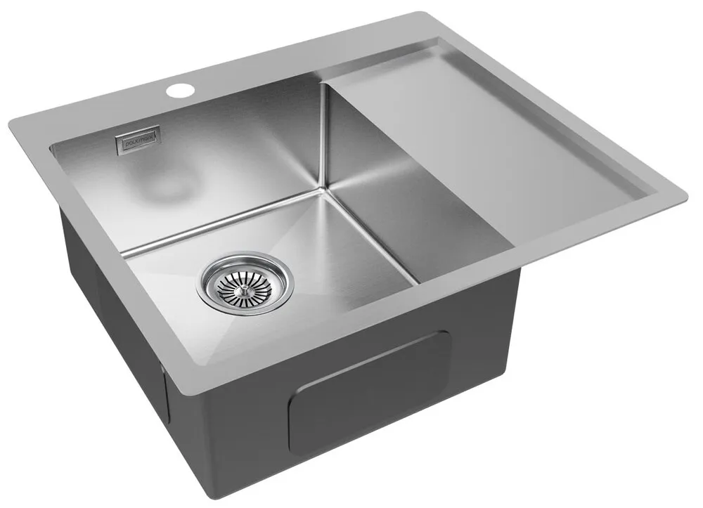 Детальное фото товара: Paulmark KRONER 59F, мойка, нержавеющая сталь брашированная, левая