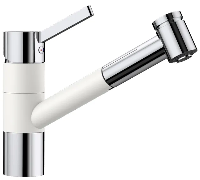 Фото товара: Blanco Tivo-S смеситель, хром/гранит, белый