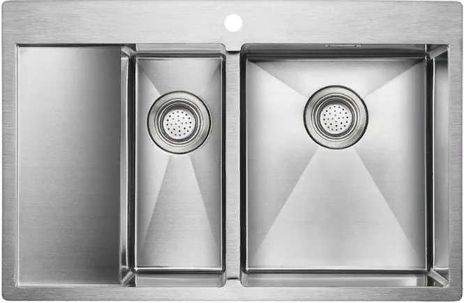 Фото товара: Paulmark KRONER 78/2SF, мойка, нержавеющая сталь брашированная, правая