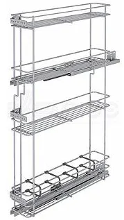 Фото товара: Sige Optima Soft бутылочница высокая выдвижная в шкаф шириной 150 мм, 110х500х850 мм