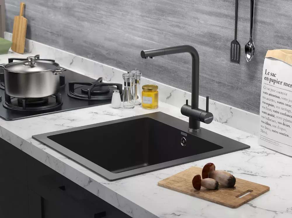 Детальное фото товара: Paulmark SKALEN, смеситель, антрацит