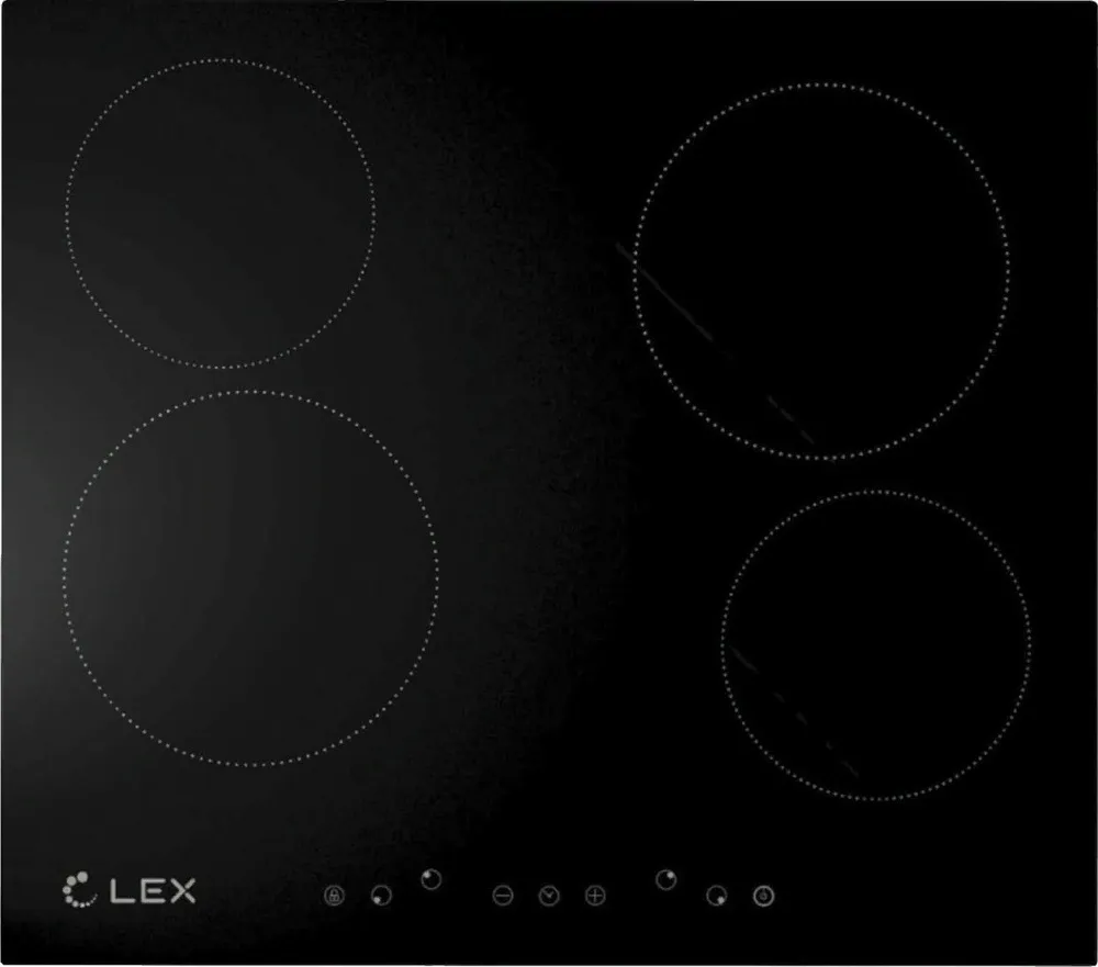 Фото товара: LEX EVH 640 BL стеклокерамическая поверхность