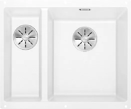 Детальное фото товара: Blanco Subline 340/160-U, мойка, гранит, белый (чаша справа)