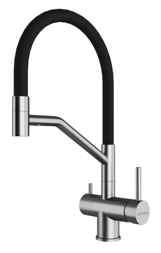 Фото товара: Paulmark RUBERT, смеситель, брашированная сталь