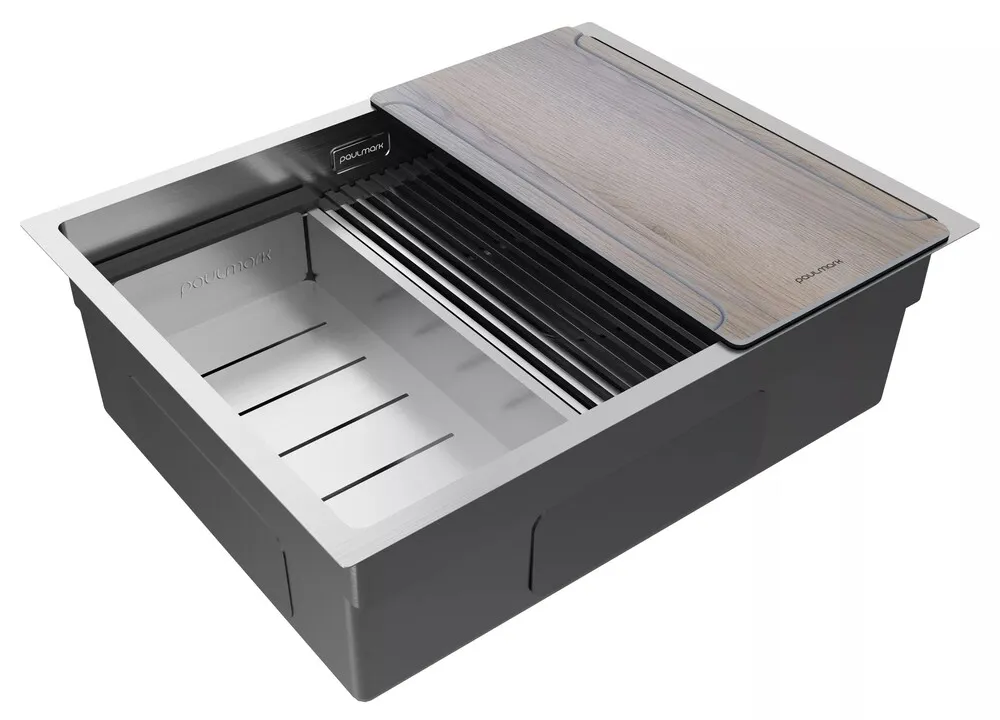 Детальное фото товара: Paulmark NEXT-MULTI SINK 58 UNI, мойка, нержавеющая сталь брашированная