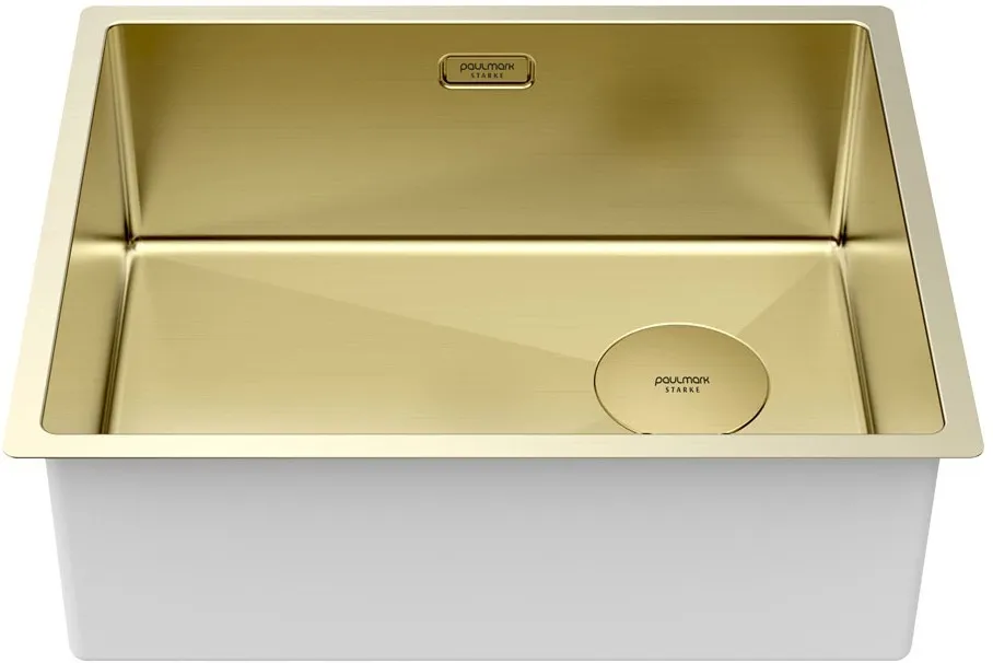 Детальное фото товара: Paulmark NEXT-SKEW 54 UNI, мойка, нержавеющая сталь, светлое золото
