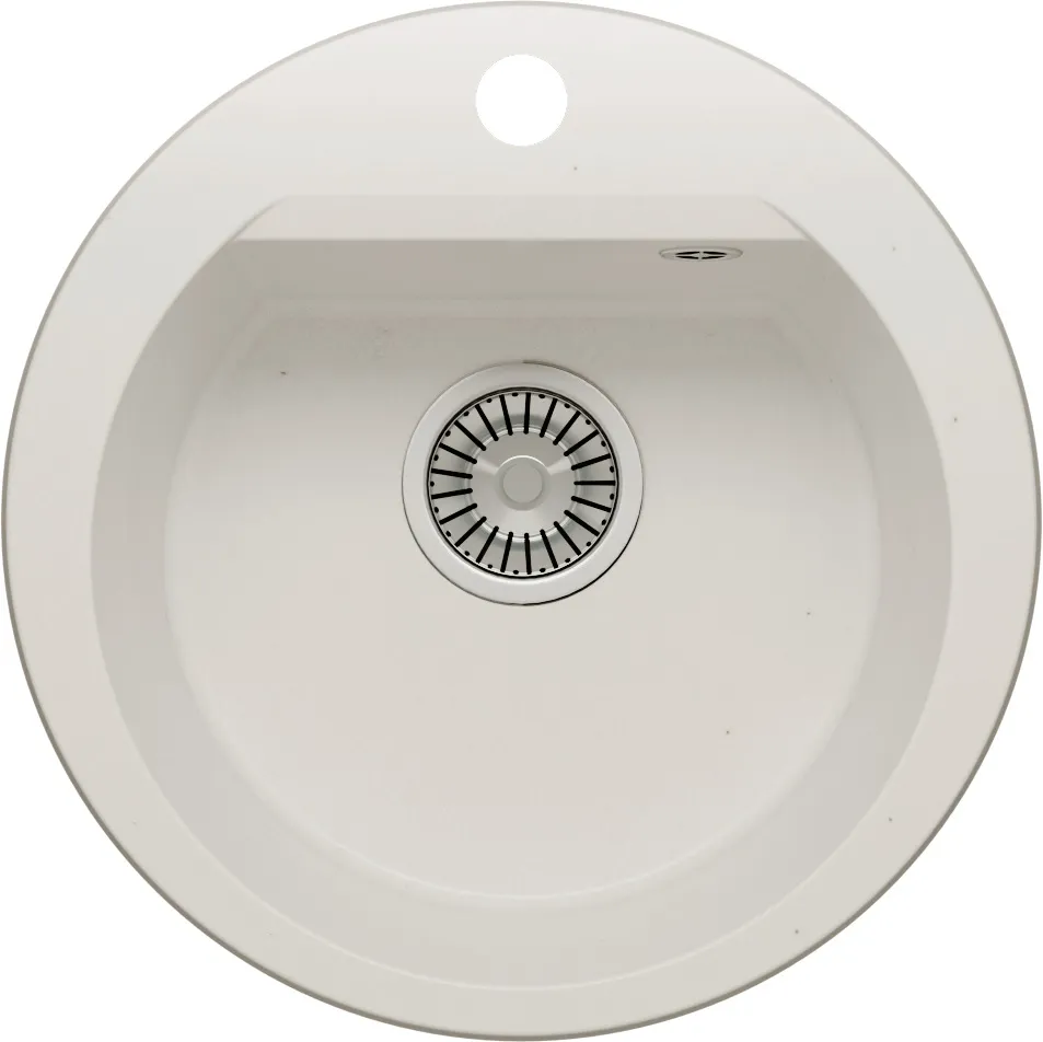 Детальное фото товара: Polygran ATOL-460, мойка, мрамор, белый хлопок 36