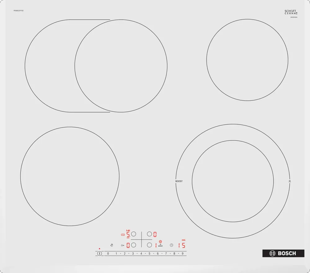 Фото товара: Bosch PKN652FP2E стеклокерамическая поверхность
