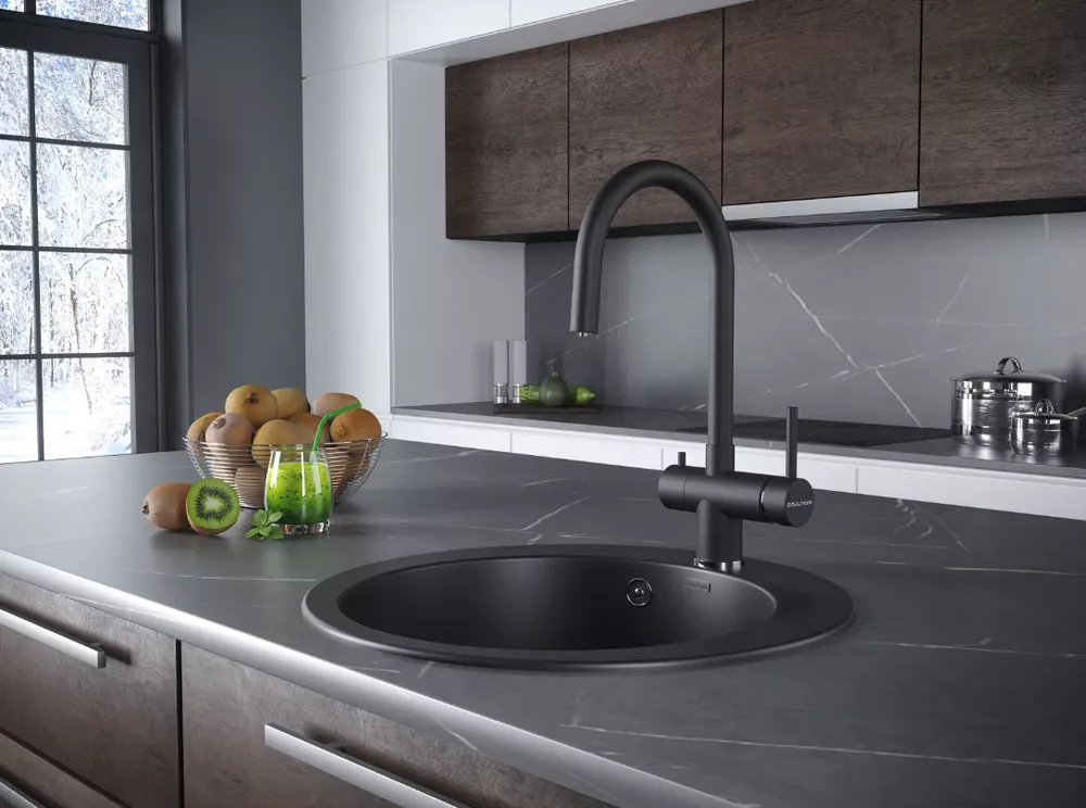 Детальное фото товара: Paulmark HELLER, смеситель, антрацит