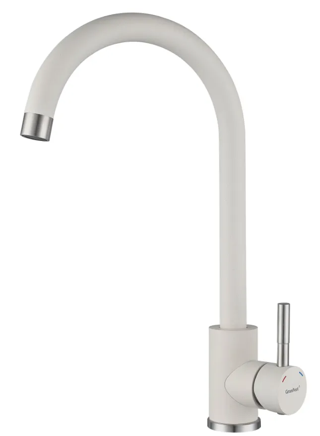 Фото товара: GranFest GF-Z-5410, смеситель, гранит, белый