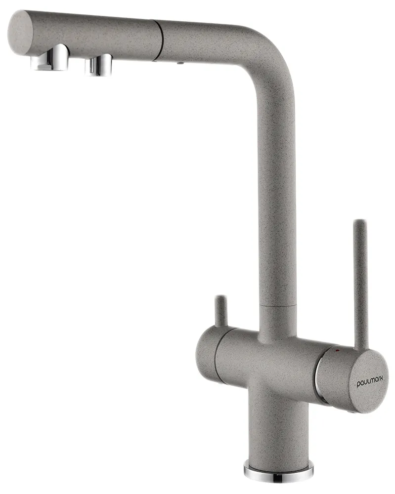 Фото товара: Paulmark SERPENTINE, смеситель, гранит, серый