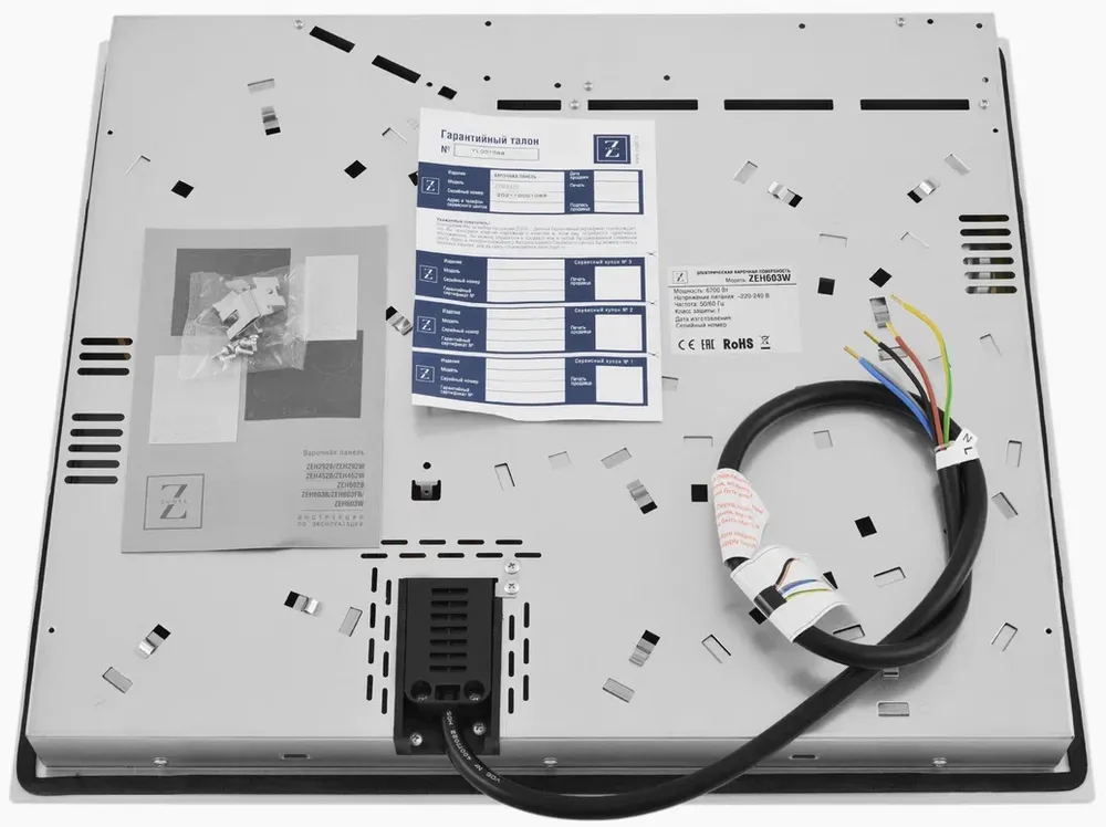 Детальное фото товара: ZUGEL ZEH603W стеклокерамическая поверхность