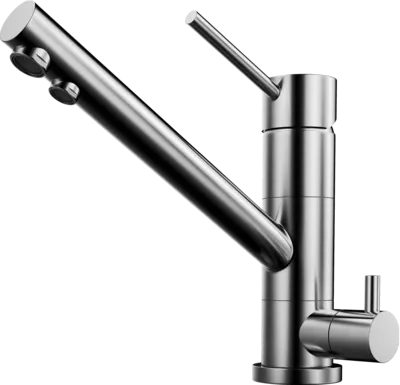 Фото товара: Omoikiri Tonami-BN, смеситель, нержавеющая сталь