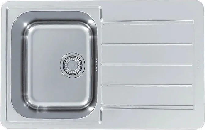 Фото товара: ALVEUS LINE MAX 80 SAT-90, мойка, нержавеющая сталь сатин (в комплекте с сифоном 1130551)