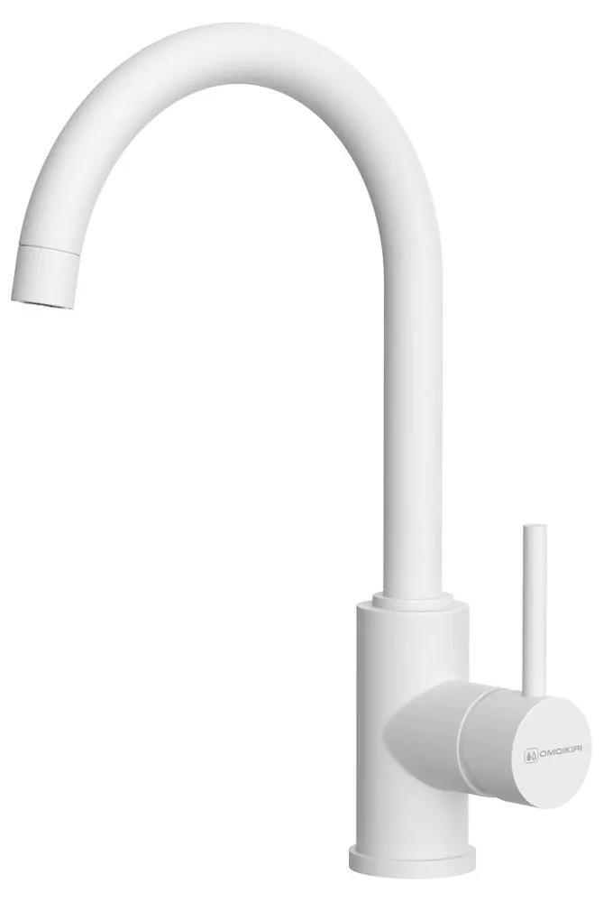 Фото товара: Omoikiri Shinagawa-P-WH, смеситель, гранит, белый