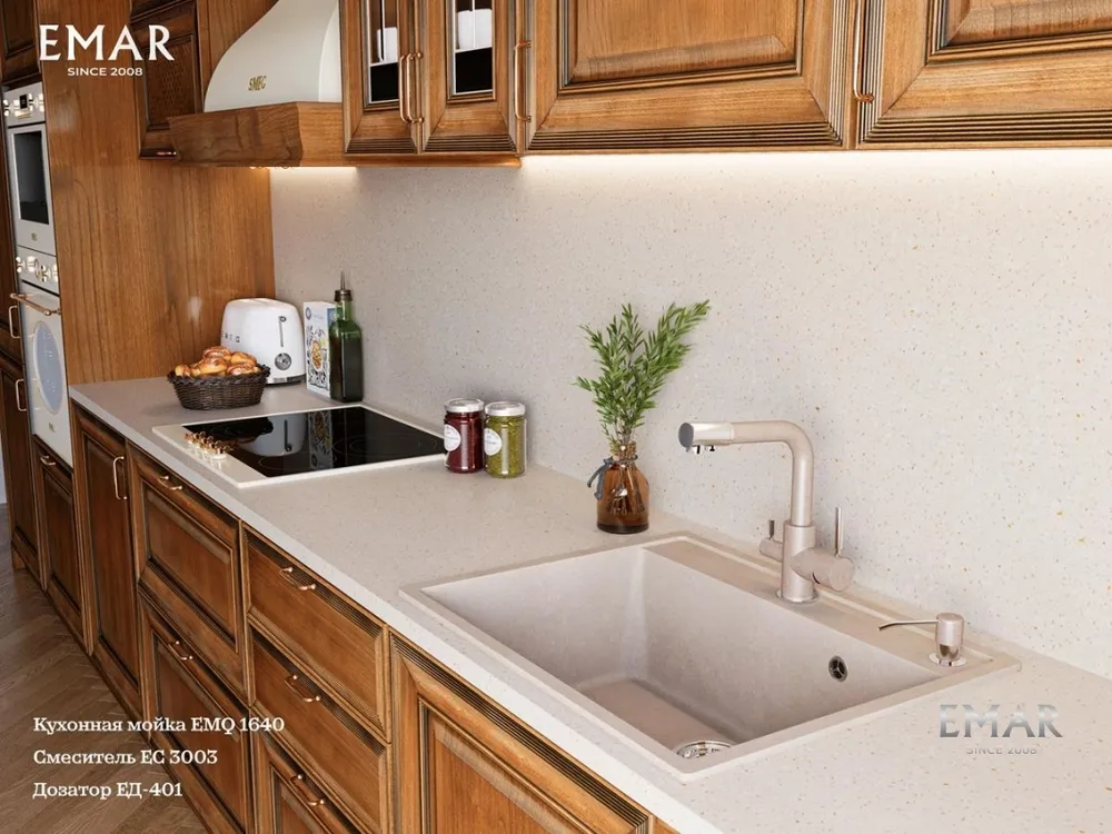 Детальное фото товара: Emar EMQ-1640.Q, мойка, гранит, берилл