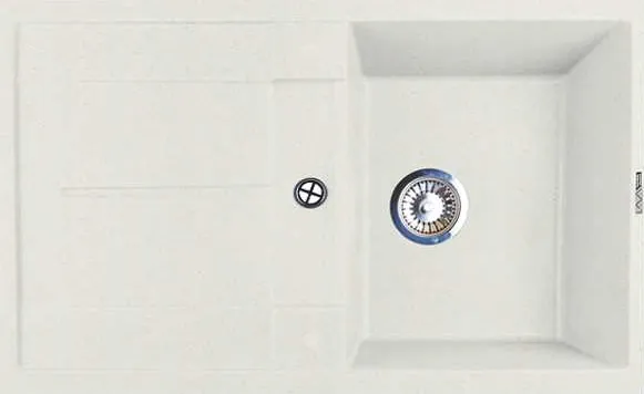 Фото товара: LAVA L.6 LATTE, мойка, гранит, белый