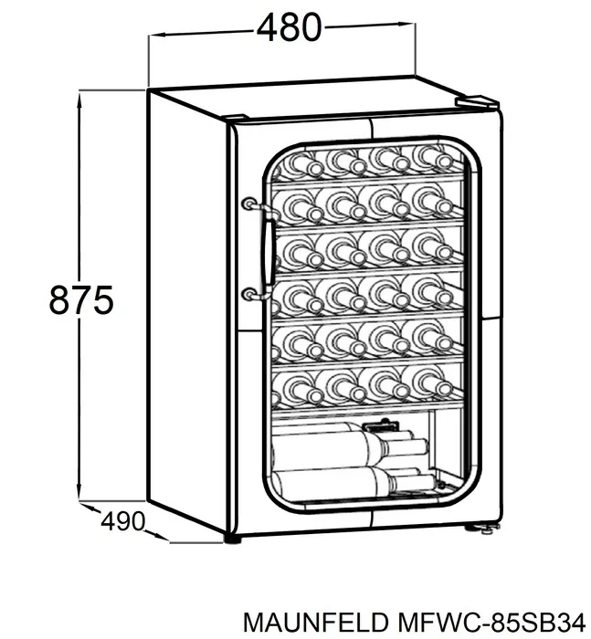 Детальное фото товара: Maunfeld MFWC-85SCH34