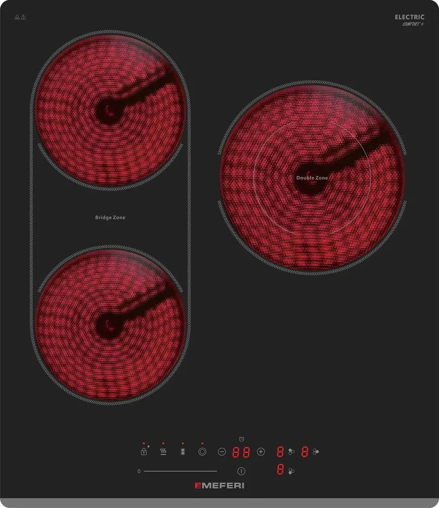 Детальное фото товара: MEFERI MEH453BK COMFORT PLUS стеклокерамическая поверхность