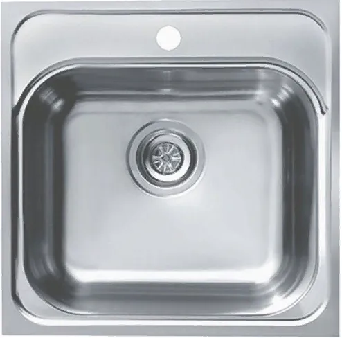 Фото товара: ALVEUS BASIC 140 SAT-90, мойка, нержавеющая сталь сатин ( в комплекте с сифоном 1130550)