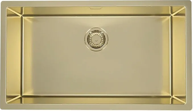 Детальное фото товара: ALVEUS QUADRIX MONARCH 60 GOLD, мойка, нержавеющая сталь, золото (в комплекте с выпуском без сифона)