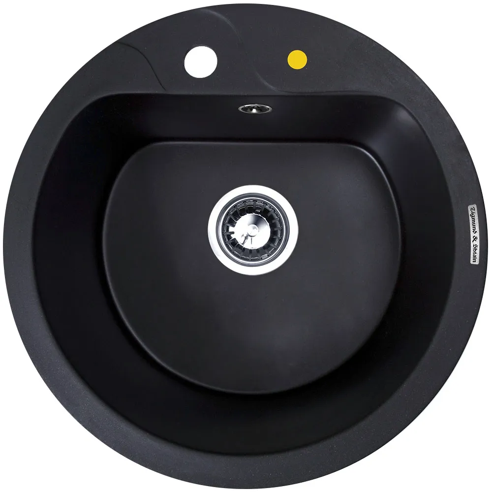 Фото товара: Zigmund & Shtain KREIS 505F, мойка, черный базальт  