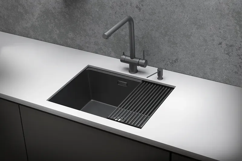 Детальное фото товара: GRANULA 6045U мойка, нержавеющая сталь, графит матовый