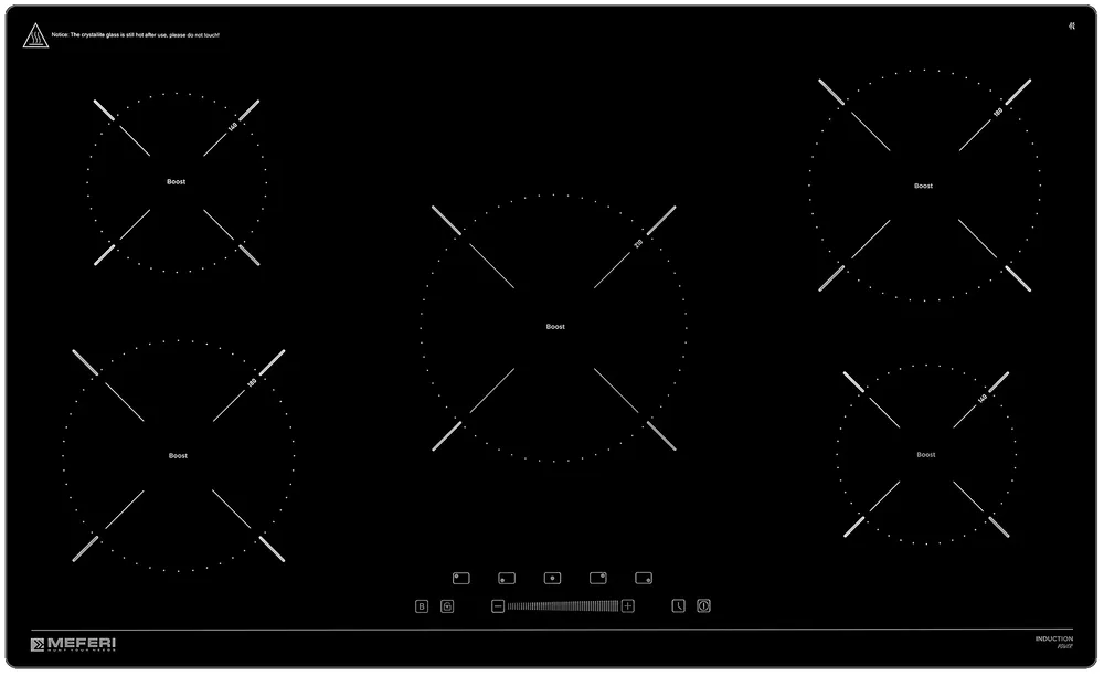Фото товара: MEFERI MIH905BK POWER индукционная поверхность