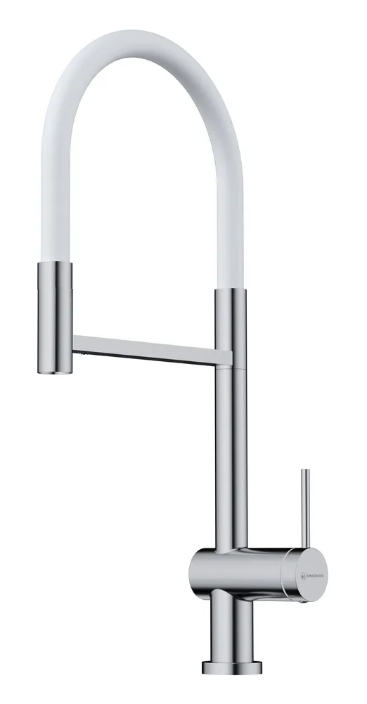 Фото товара: Omoikiri Kanto-2 Plus-SB C-WH, смеситель, латунь, хром/белый