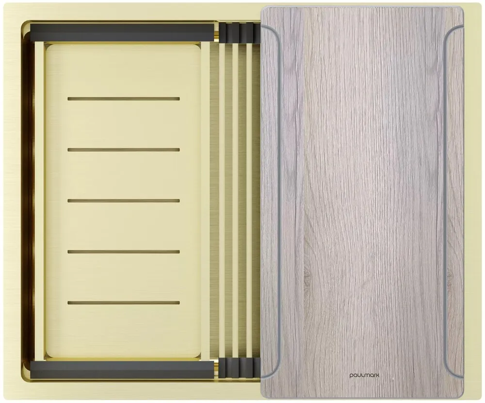 Детальное фото товара: Paulmark NEXT-MULTI SINK 54 UNI, мойка, нержавеющая сталь, светлое золото