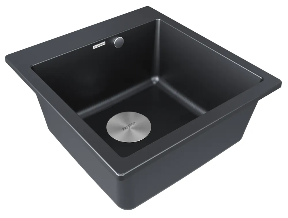 Детальное фото товара: Paulmark KANTE 50, мойка, гранит, черный металлик
