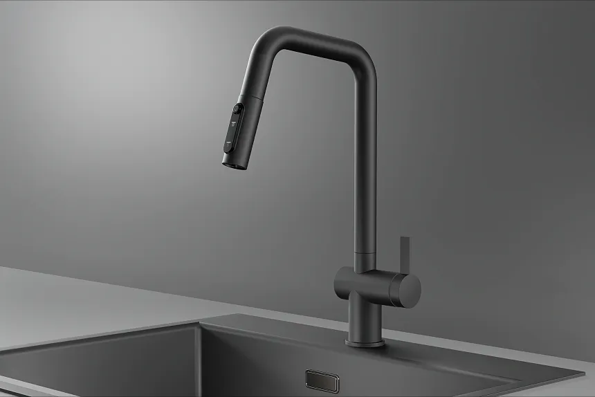 Детальное фото товара: GRANULA 7273 смеситель, графит матовый