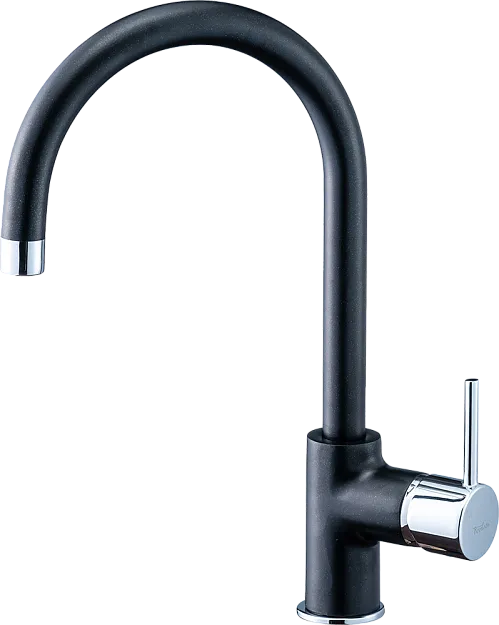 Фото товара: Rivelato ORTA 9021208 antracite/cromo, смеситель, гранит, антрацит/хром