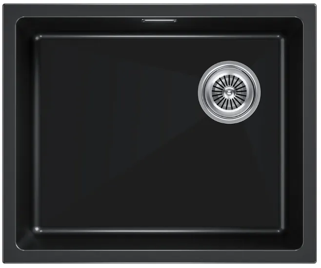 Детальное фото товара: Paulmark LUMI 55UNI-SKEW, мойка, гранит, черный металлик