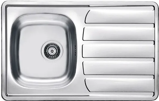 Фото товара: ALVEUS ZOOM 20 LEI-90, мойка, нержавеющая сталь лен (в комплекте с сифоном 1130550)
