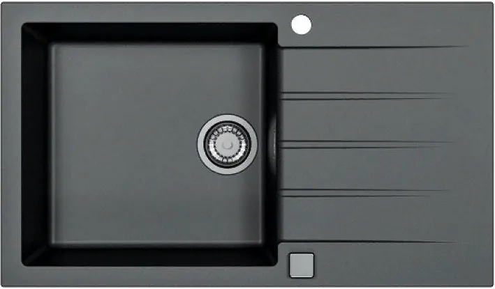 Фото товара: ALVEUS GRANITAL CADIT 40 CARBON - G91, мойка, гранит, черный (в комплекте с сифоном 1132823)