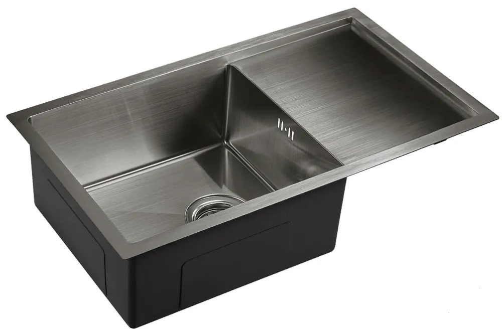 Фото товара: Emar EMB-124 PVD Nano Dark, мойка, нержавеющая сталь, вороненая сталь