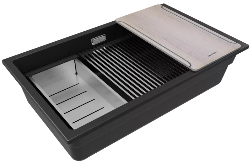 Детальное фото товара: Paulmark LUMI-MULTI SINK 74, мойка, гранит, черный