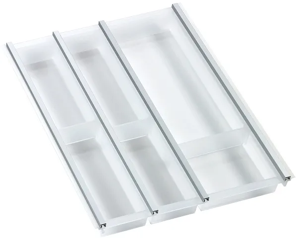 Фото товара: Ninka Cuisio Aqua 450, Tandem Box Blum, DWD XP, Nova Pro Grass, лоток для столовых приборов, белый